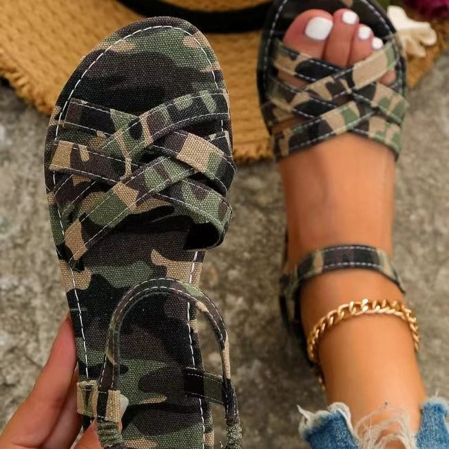 Korean Style Flat Beach Sandals