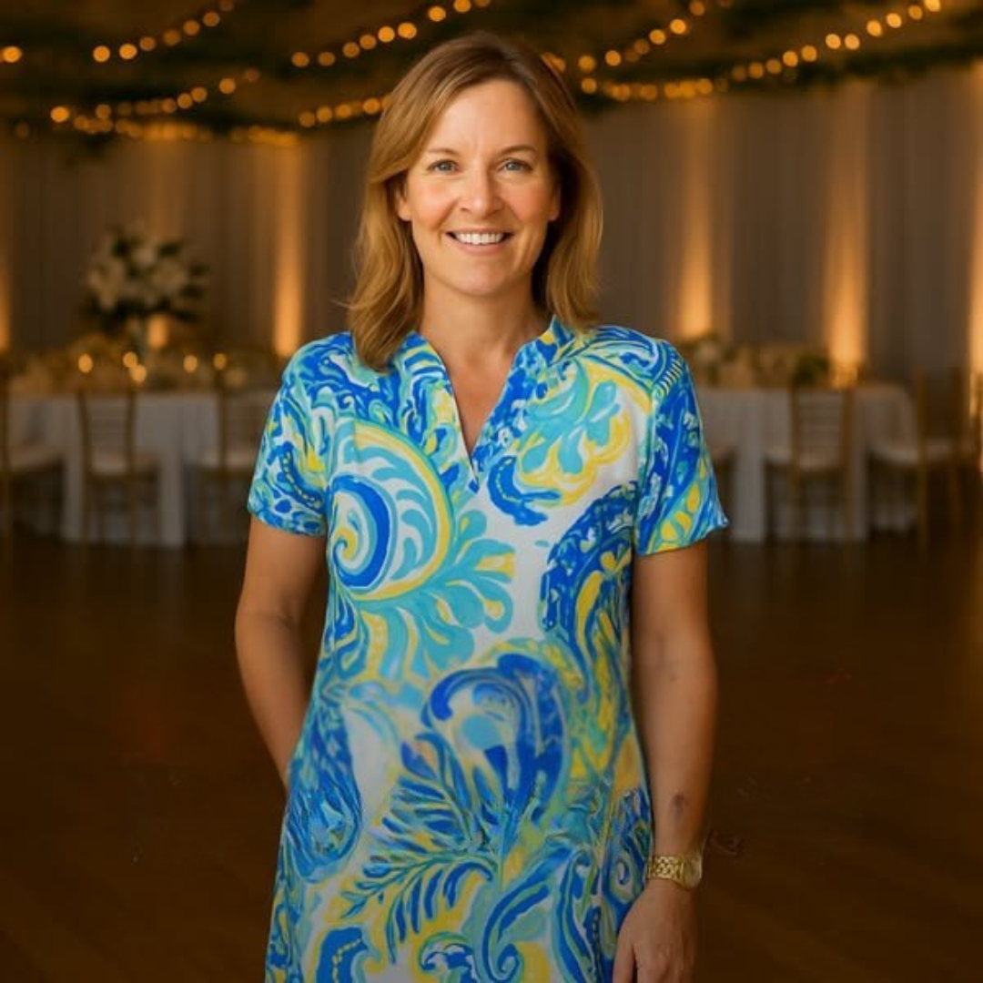 Heloise | Colorful Printed V-Neck Dress